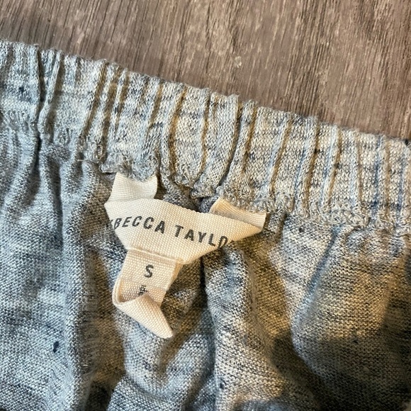 Rebecca Taylor Grey linen off shoulder top S - Picture 5 of 6